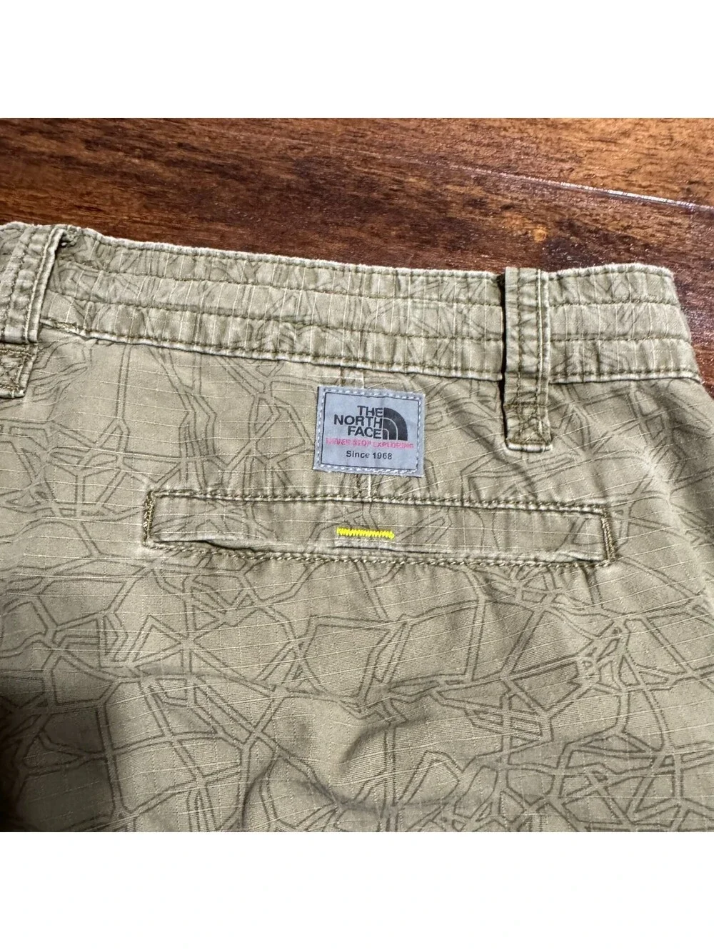 Y2K The North Face A5 Series Cargo Shorts Men’s 36 RARE COLOR Camo Green Hiking